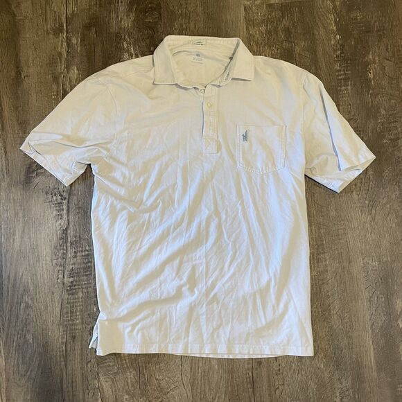 johnnie-O Other - Johnnie O Performance Golf Polo Shirt Mens Medium M White Stretch Tennis Solid